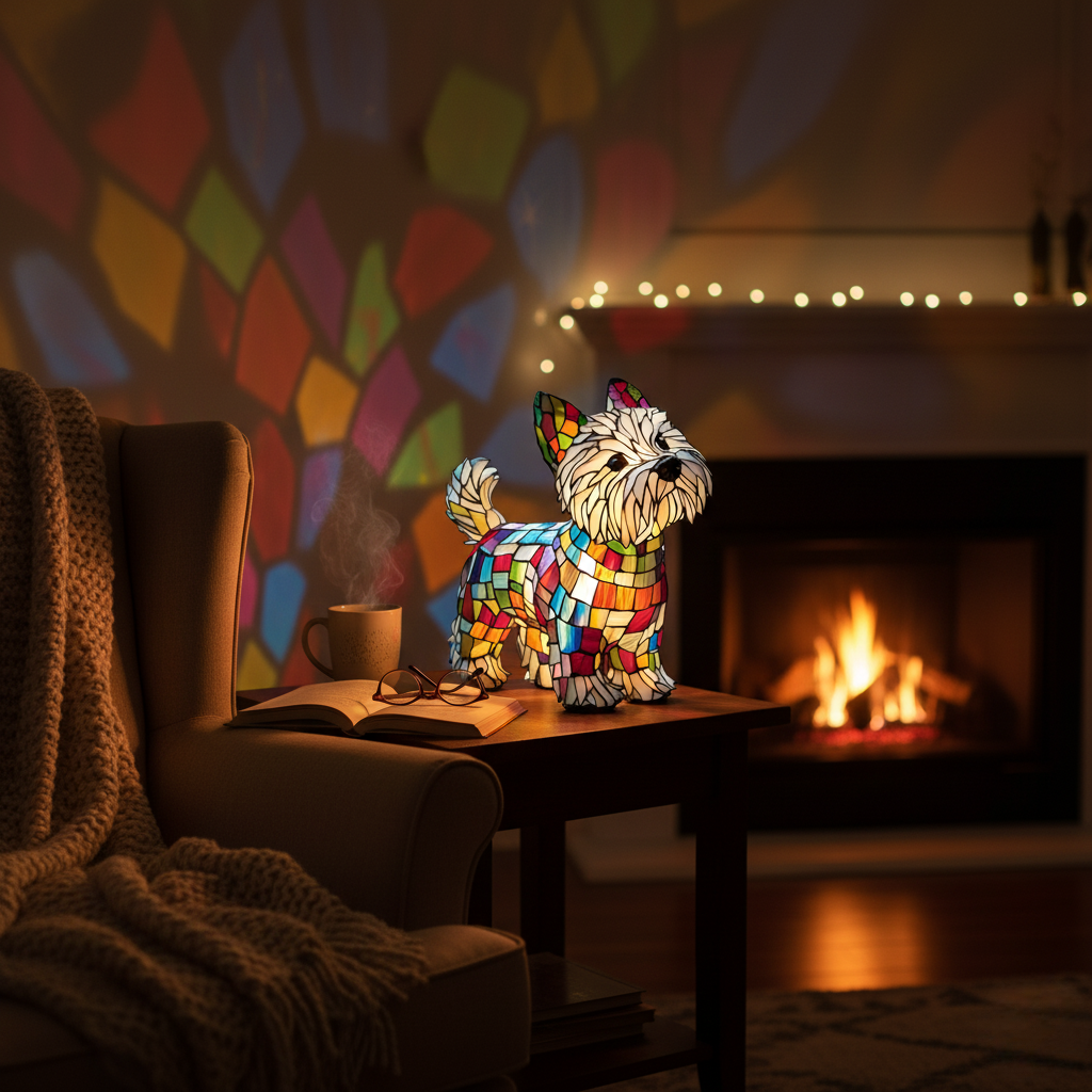 Lampada Artigianale – Kiko, the Beloved Husky of Eternal Glow, Graceful