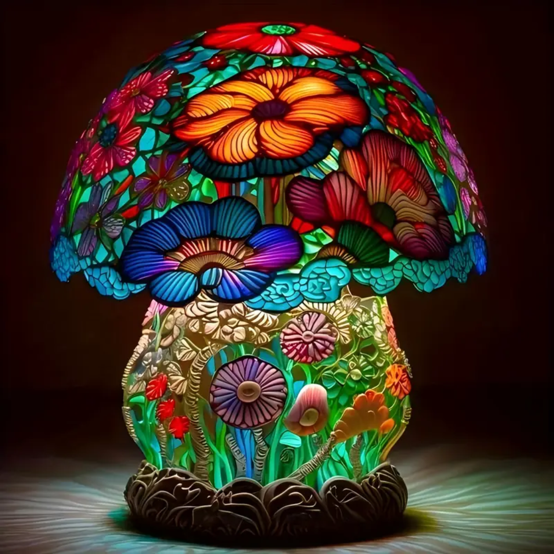 Lampada Artigianale – Frosted Mushroom Lamp