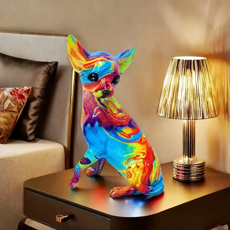 Lampada Artigianale – Live Chihuahua Resin Table Lamp
