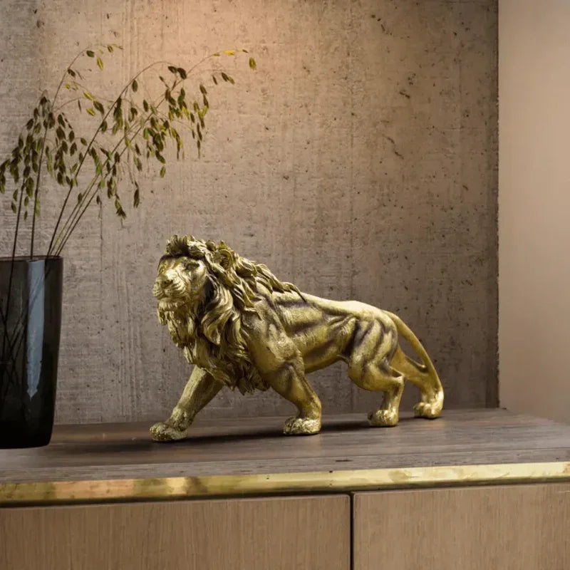 Sculpture Lion Doré - EiZak