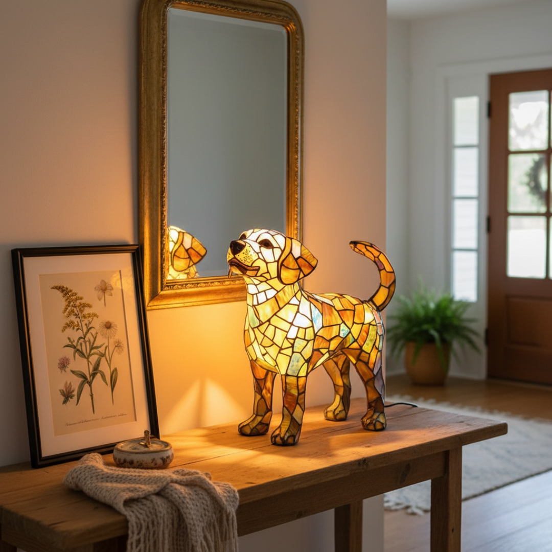 Lampada Artigianale – Aurora, the Labrador of Gentle Eternal Light
