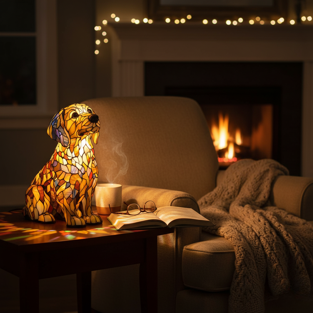 Lampada Artigianale – Radiant Companion Golden Retriever