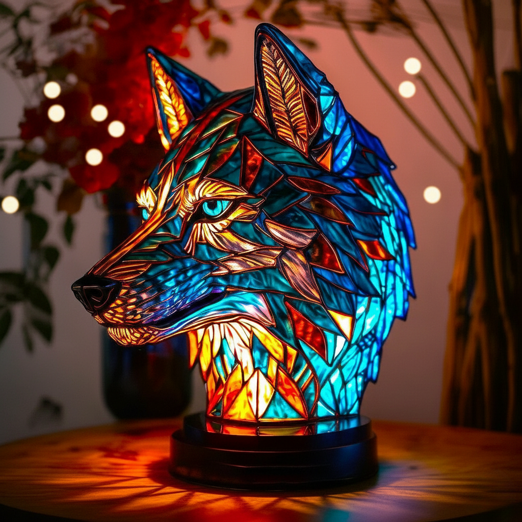 Lampada Artigianale – Enchanting Wolf Lamp