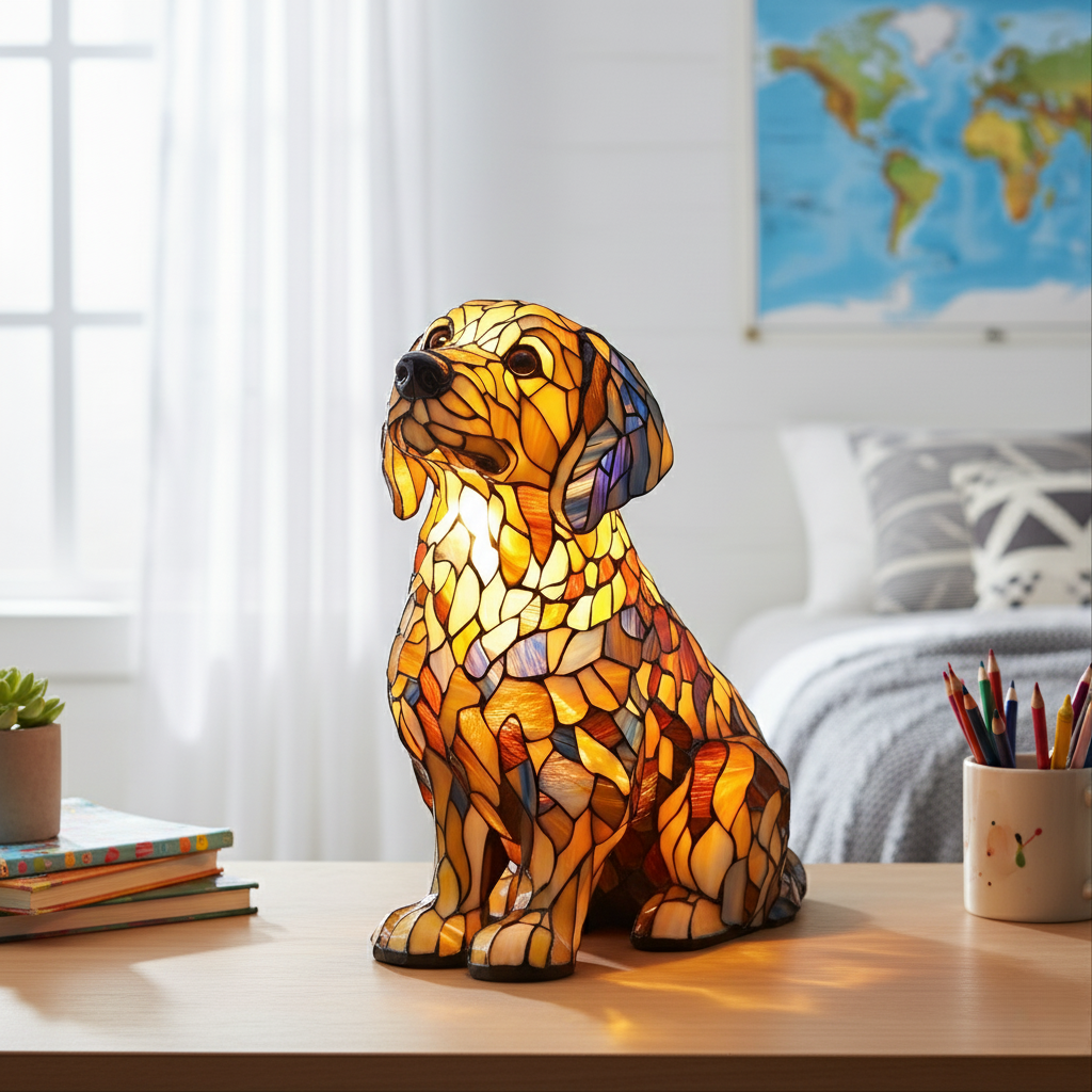 Lampada Artigianale – Radiant Companion Golden Retriever