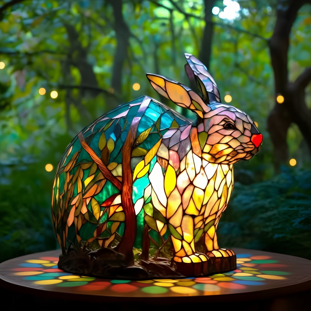 Lampada Artigianale – Colourful Bunny by Noppie