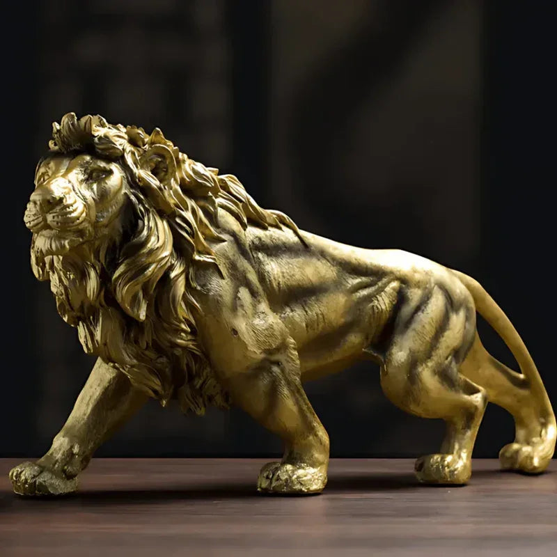 Sculpture Lion Doré - EiZak