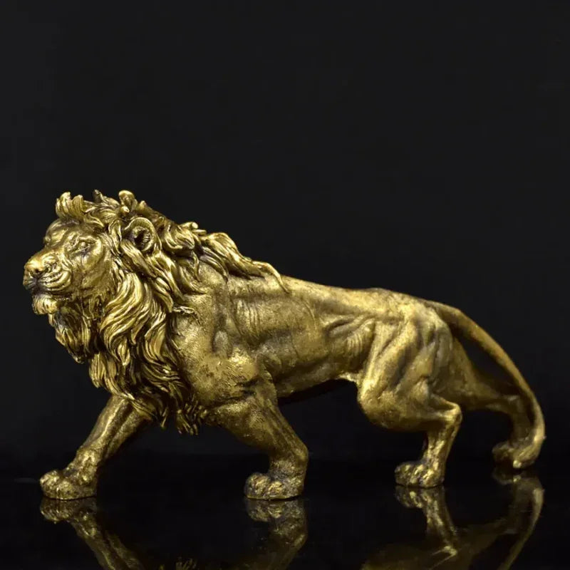 Sculpture Lion Doré - EiZak